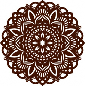 وکتور اسلیمی با طرح گل رنگ جگری